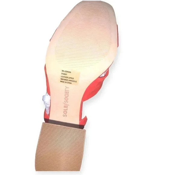 Sole society Red suede strappy heels - Picture 3 of 4